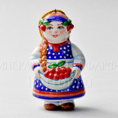 Елочная игрушка «Июль» Форма: Июль. Майолика. 50 x 85 мм.