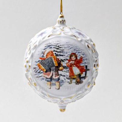 Елочная игрушка «Шар средний» Форма: Шар средний. Майолика. 90 x 120 мм.